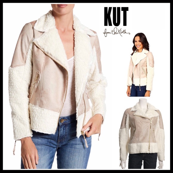 Kut from the Kloth Jackets & Blazers - ❌SOLD❌VEGAN SUEDE - SHEARLING MOTO BOMBER JACKET